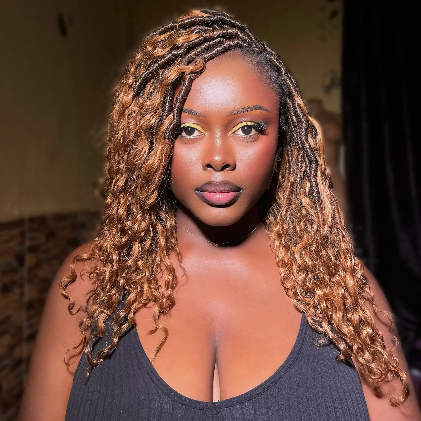 Toyotress Crochet Boho Locs Braiding Hair With Human Hair Curls Pre Looped Goddess Boho Dreadlocks Curly Full Ends Hair Extensions